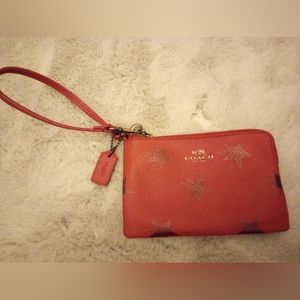 Coach Pink Star Wristlet